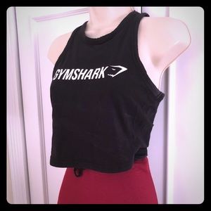 Black Gymshark Tie Crop Top